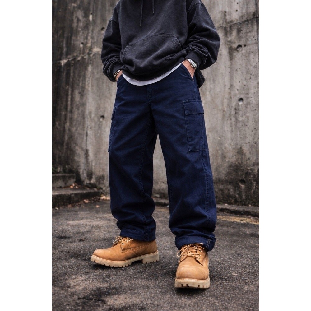 Bulwark FR Cargo Pants Mens 42x28 Navy Blue Work Utilitycore Baggie Streetwear